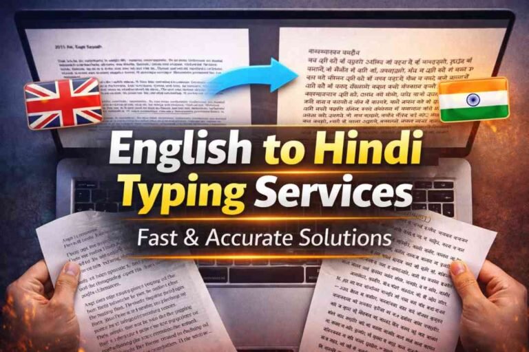 English to Hindi typing services