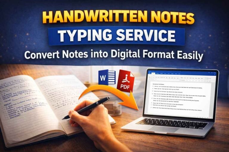handwritten notes typing service