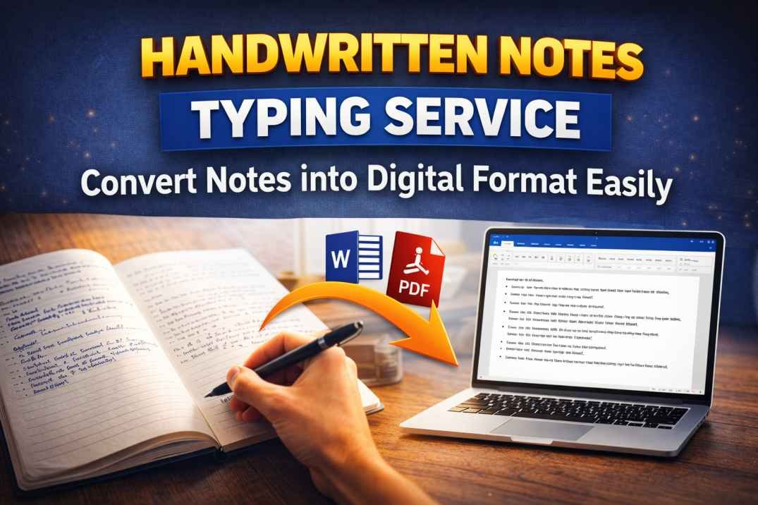 handwritten notes typing service